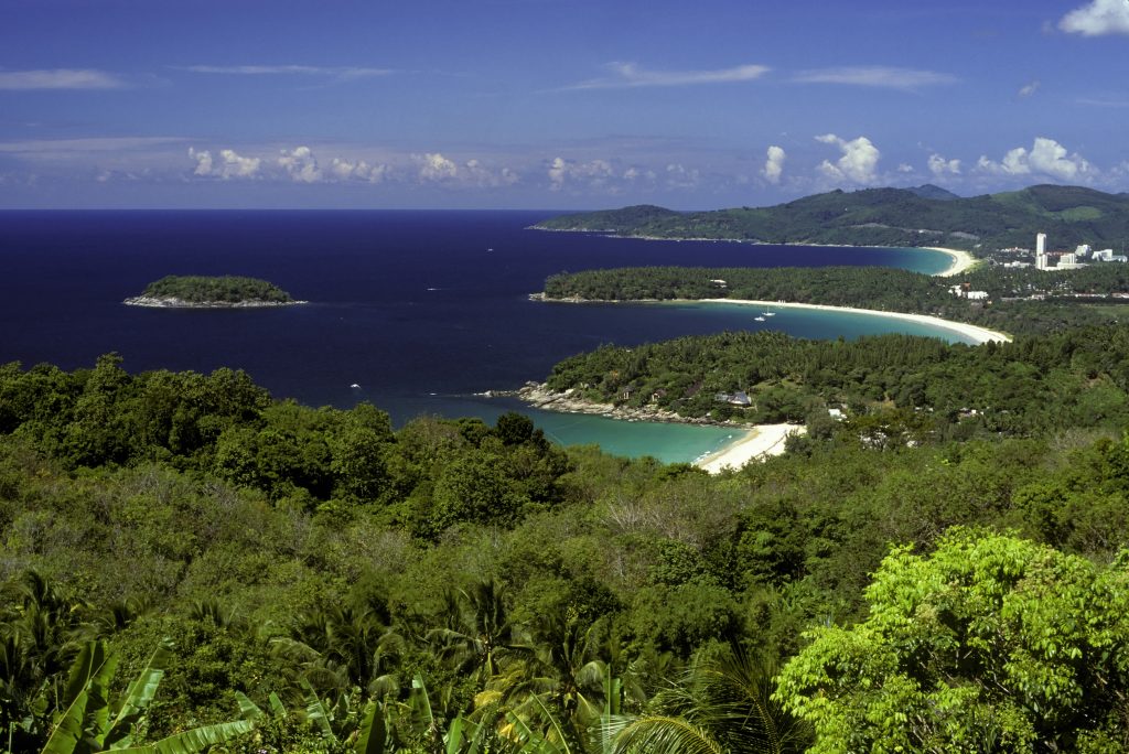kata karon beach viewpoint phuket island thailand